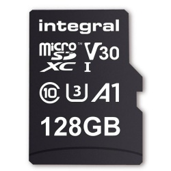 Integral MicroSD 100MBs UHS-1 U3 Class 10 V30 A1 128GB